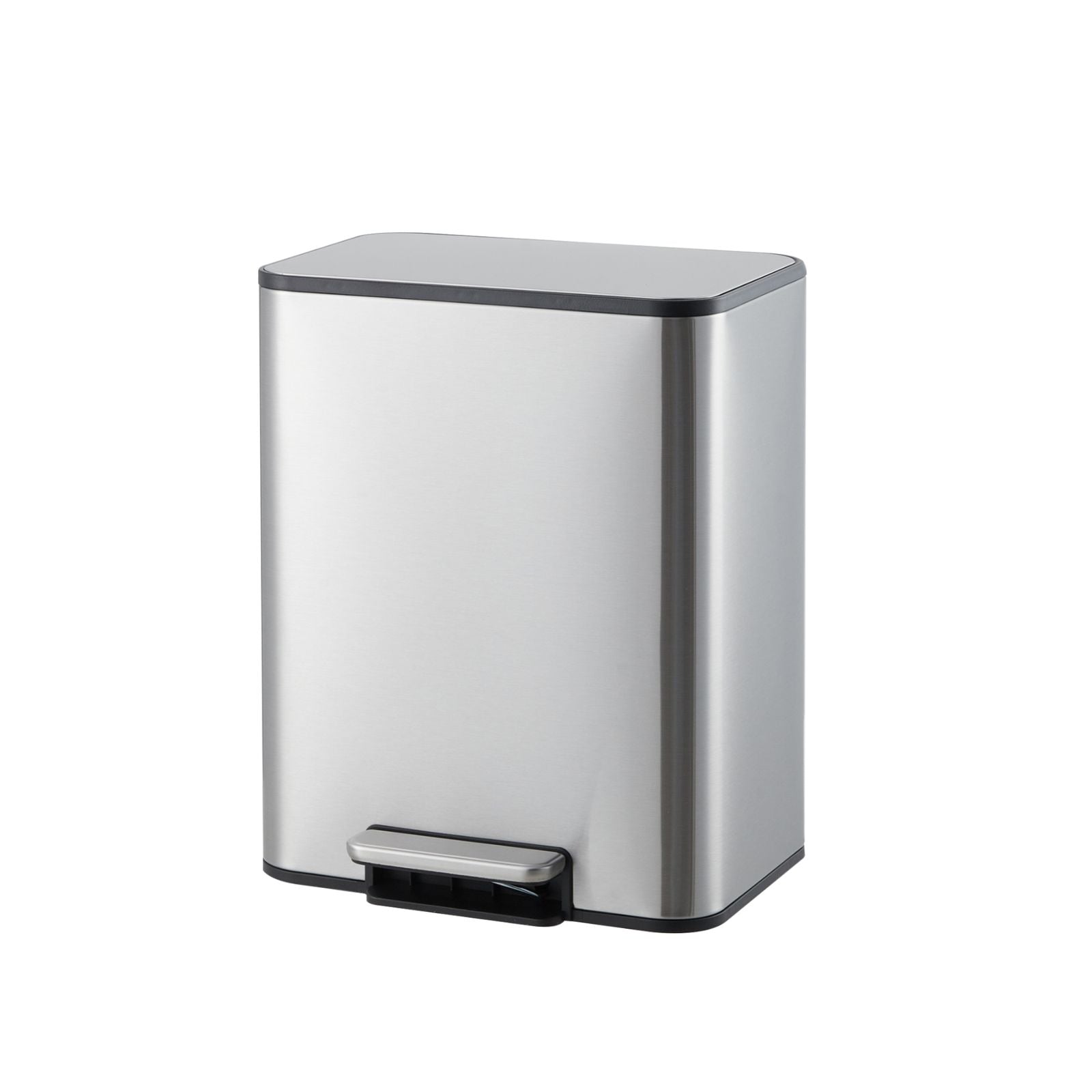 Steel I628 Step Trash Can, Modern Kitchen Waste Bin with Pedal, Odor-Control Household Garbage Can, Touch-Free Design