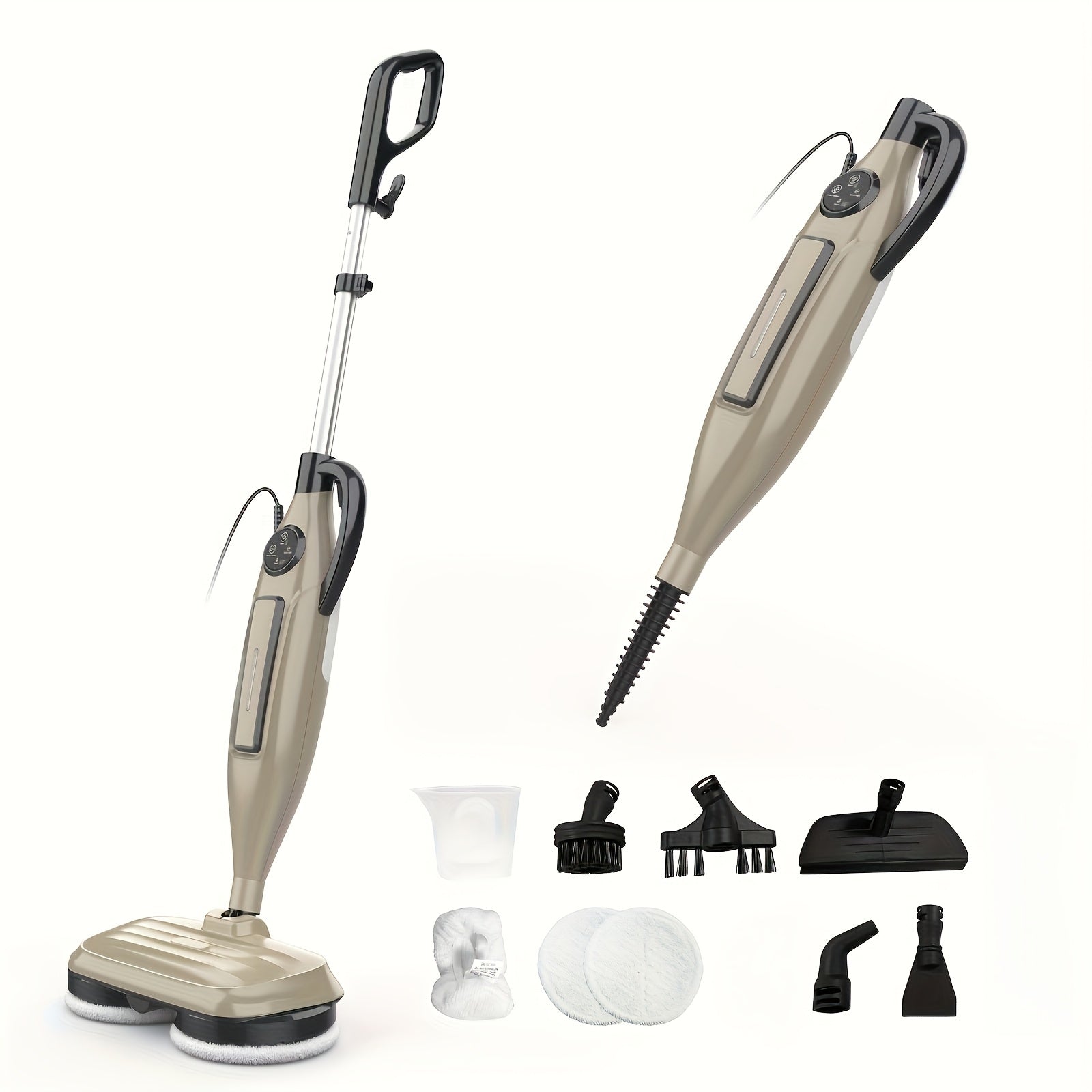 Electric Rotating Scrubber:450RPM Cordless Shower Brush, Steam Mop Scrubbing Steam Mop:with Rotating Mop Pads for Hard Floor Laminate Marble Floors, 10in 1 Lightweight Spin Mop with Steam Blaster Technology & 3 Steam Modes & LED Headlights