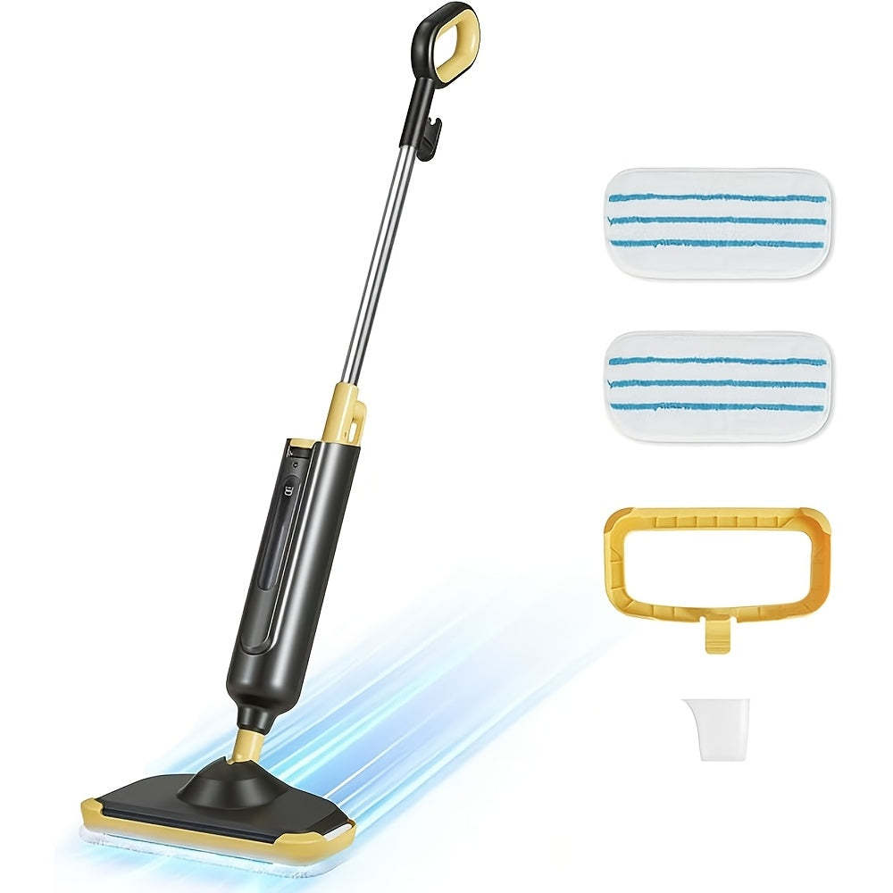 10-in-1 Steam Mop, 1300W Detachable Handheld Steam Cleaner for Floor Cleaning, 16ft Cord, 2 Washable Pads, Multi-Surface Floor Steam Cleaner for Hardwood, Tile, Laminate & Carpets