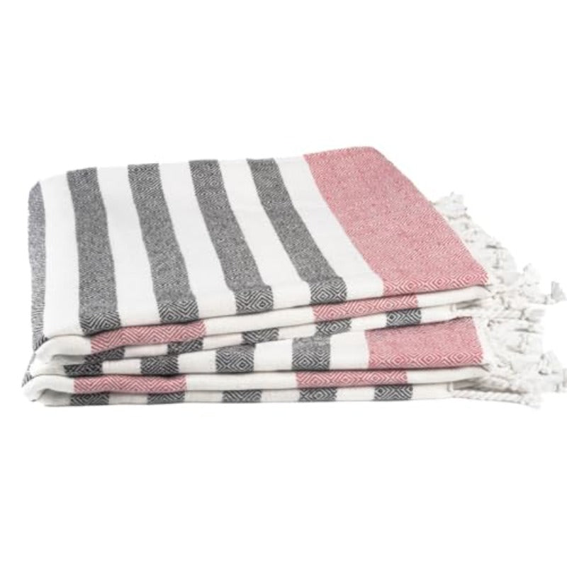 Turkish Beach Towel with Towels Oversized 36x72 Pool Absorbent Extra Large Quick Dry Sand Travel Towel Brick Noir 2 Pack