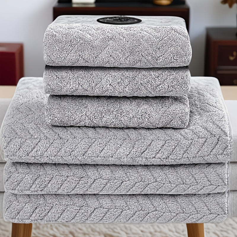 6pcs Luxury Towel Set, 3 Large Bath Towels (31.5\
