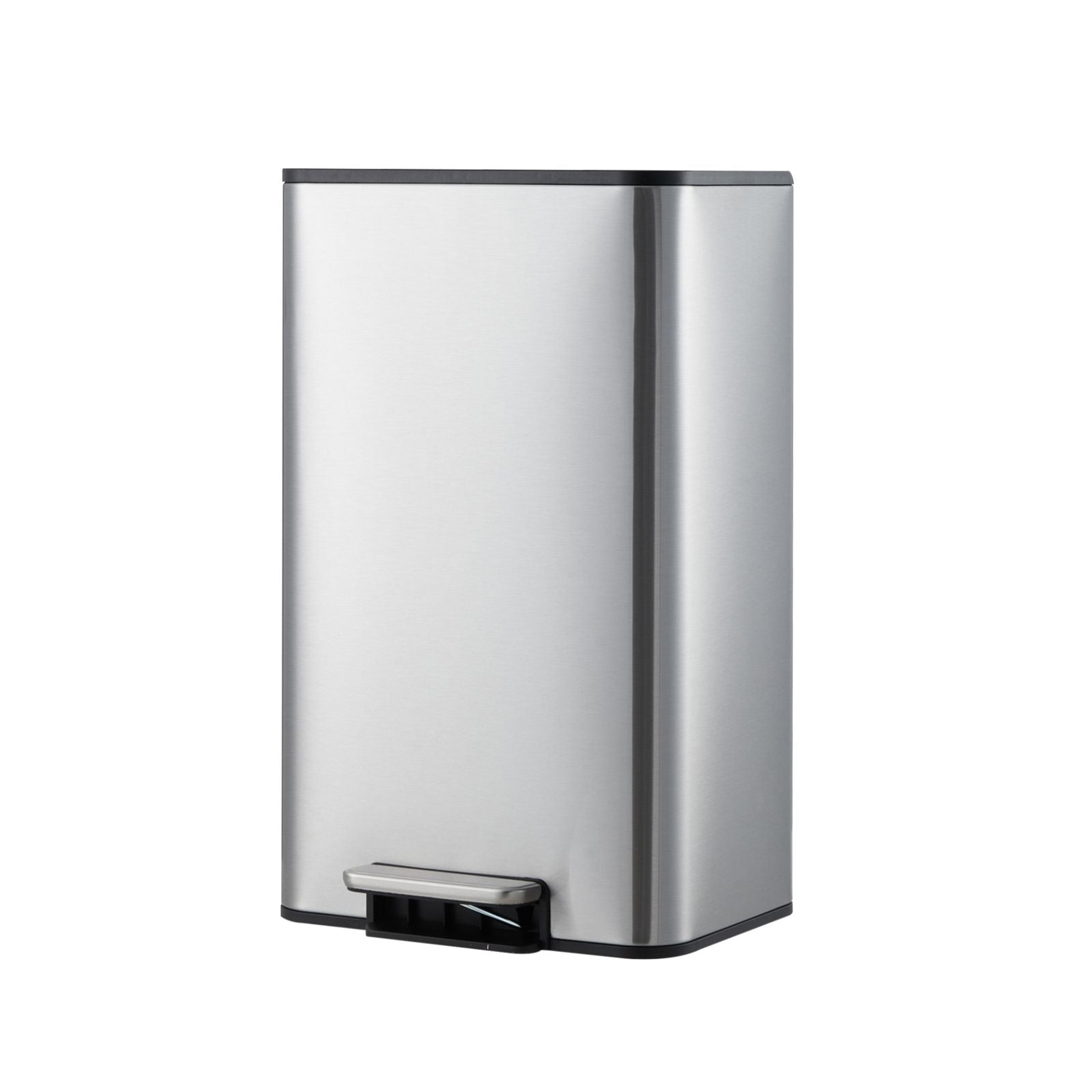 Steel I628 Step Trash Can, Modern Kitchen Waste Bin with Pedal, Odor-Control Household Garbage Can, Touch-Free Design