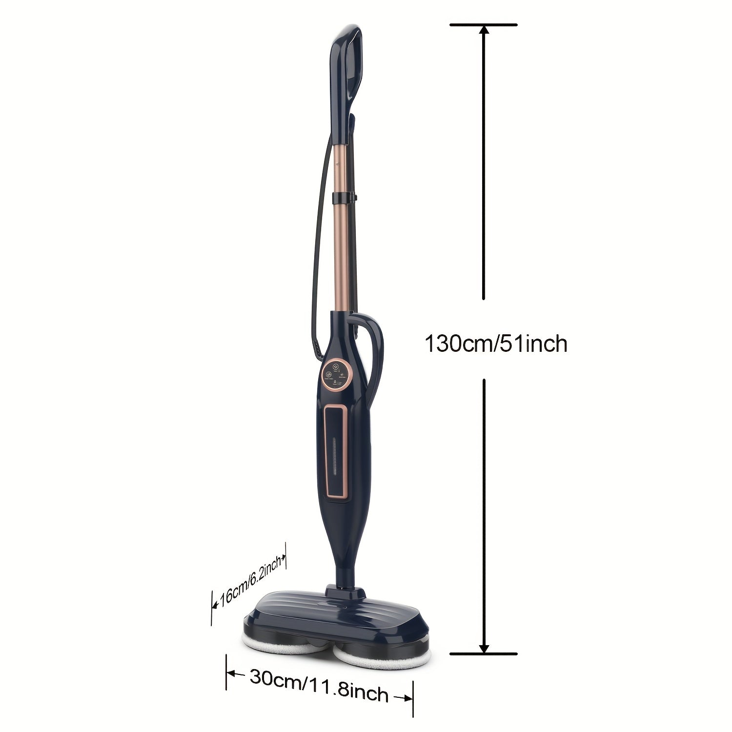 2025 VM6 Steam Mop with Rotating Spin Pads & Steam Blaster Technology - 10-in-1 Heavy-Duty Scrubbing Mop, 3 Steam Modes, LED Headlights, Washable Pads, Low\u002FMedium\u002FHigh Power for, Laminate, Floors - Plug-in (120V)
