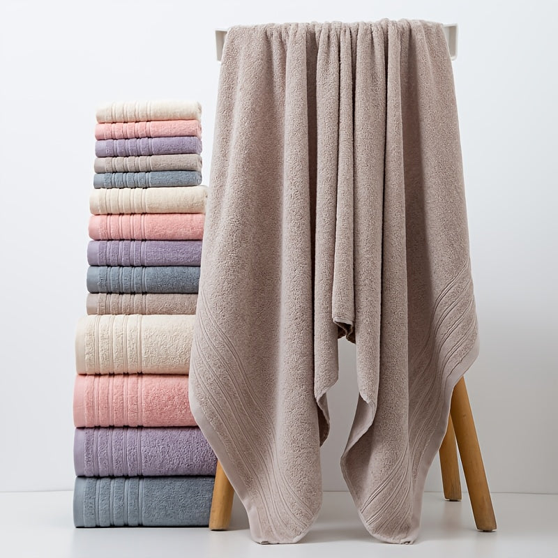 8pcs 100% Cotton Towel Set, Soft Quick-Dry Fluffy Bathroom Set, 400 Gsm, 2 Bath Towels+ 2 Hand Towels+ 4 Washcloths, All Seasons, Multiple Colors, Suitable for Hotels, Swimming, Gym, SPA