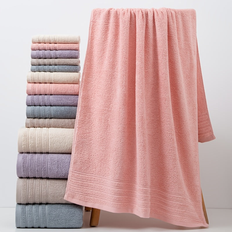 8pcs 100% Cotton Towel Set, Soft Quick-Dry Fluffy Bathroom Set, 400 Gsm, 2 Bath Towels+ 2 Hand Towels+ 4 Washcloths, All Seasons, Multiple Colors, Suitable for Hotels, Swimming, Gym, SPA