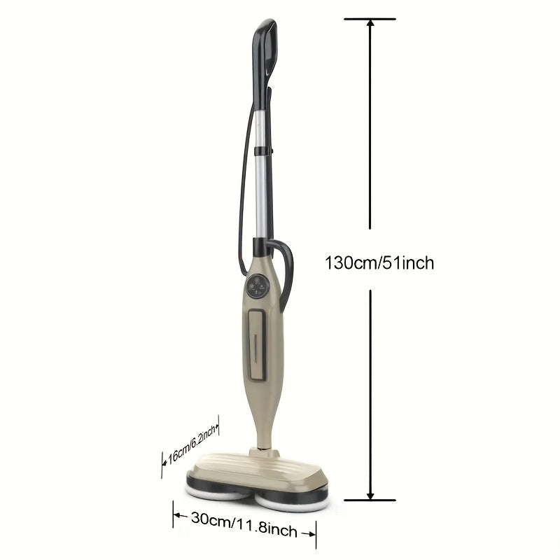 Electric Rotating Scrubber:450RPM Cordless Shower Brush, Steam Mop Scrubbing Steam Mop:with Rotating Mop Pads for Hard Floor Laminate Marble Floors, 10in 1 Lightweight Spin Mop with Steam Blaster Technology & 3 Steam Modes & LED Headlights