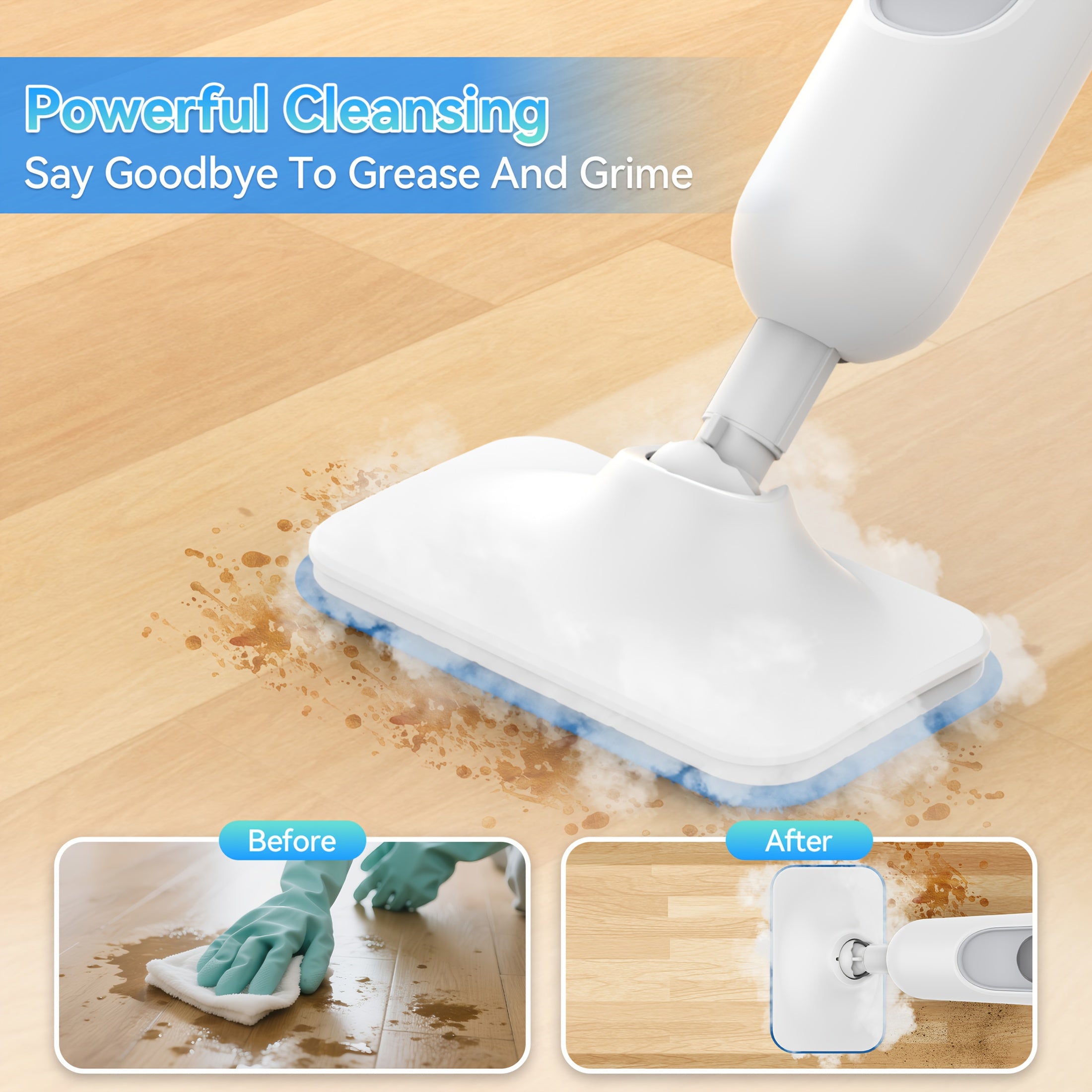 INSE 10-in-1 Multi-Function Steam Mop, A Powerful Steam Cleaner That Heats Up In 15 Seconds And Uses 100°C High-temperature Steam to Kill Germs And Dissolve Grease And Grime. Ideal for Use On Floors, In Kitchens, And In A Variety Of Other Settings.
