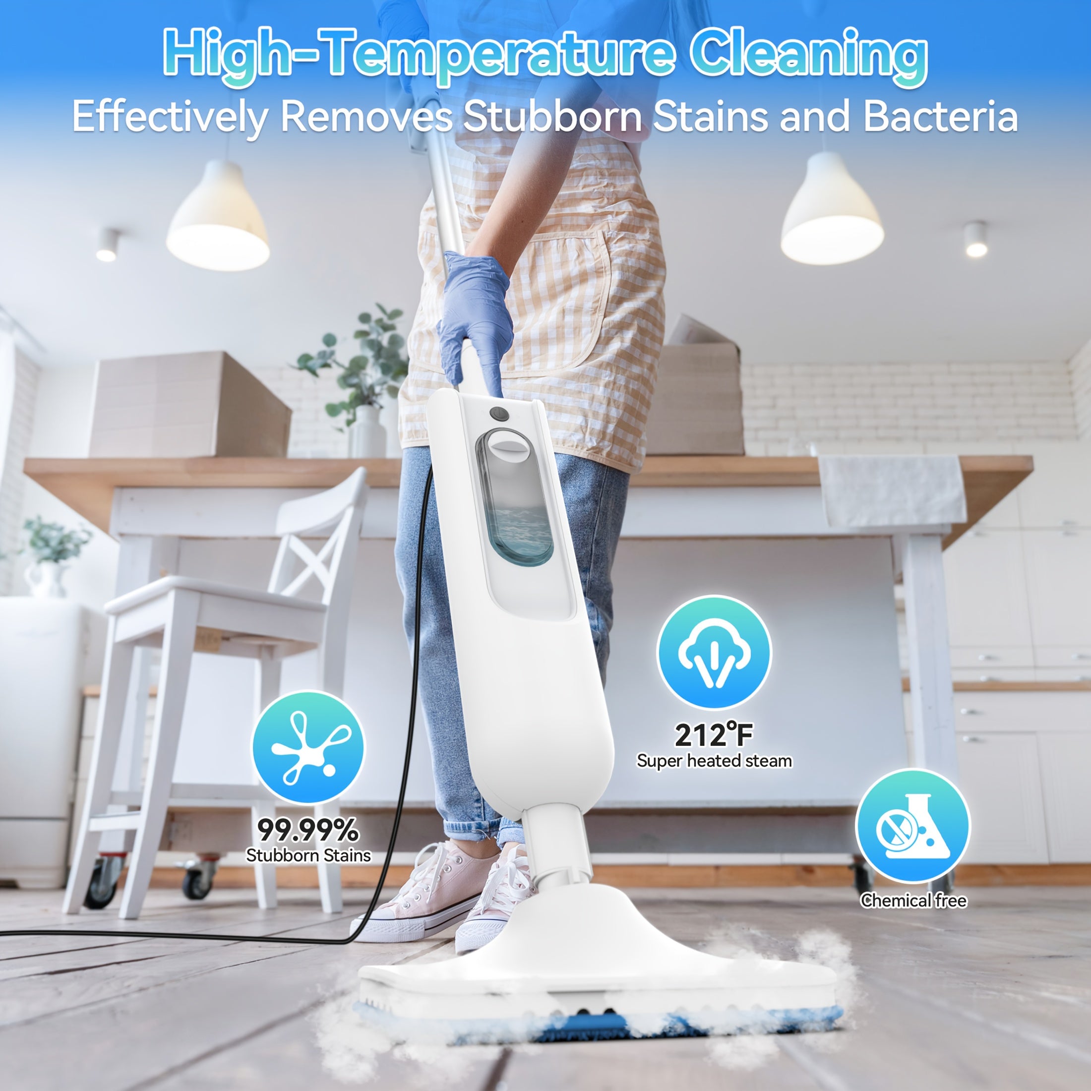 INSE 10-in-1 Multi-Function Steam Mop, A Powerful Steam Cleaner That Heats Up In 15 Seconds And Uses 100°C High-temperature Steam to Kill Germs And Dissolve Grease And Grime. Ideal for Use On Floors, In Kitchens, And In A Variety Of Other Settings.