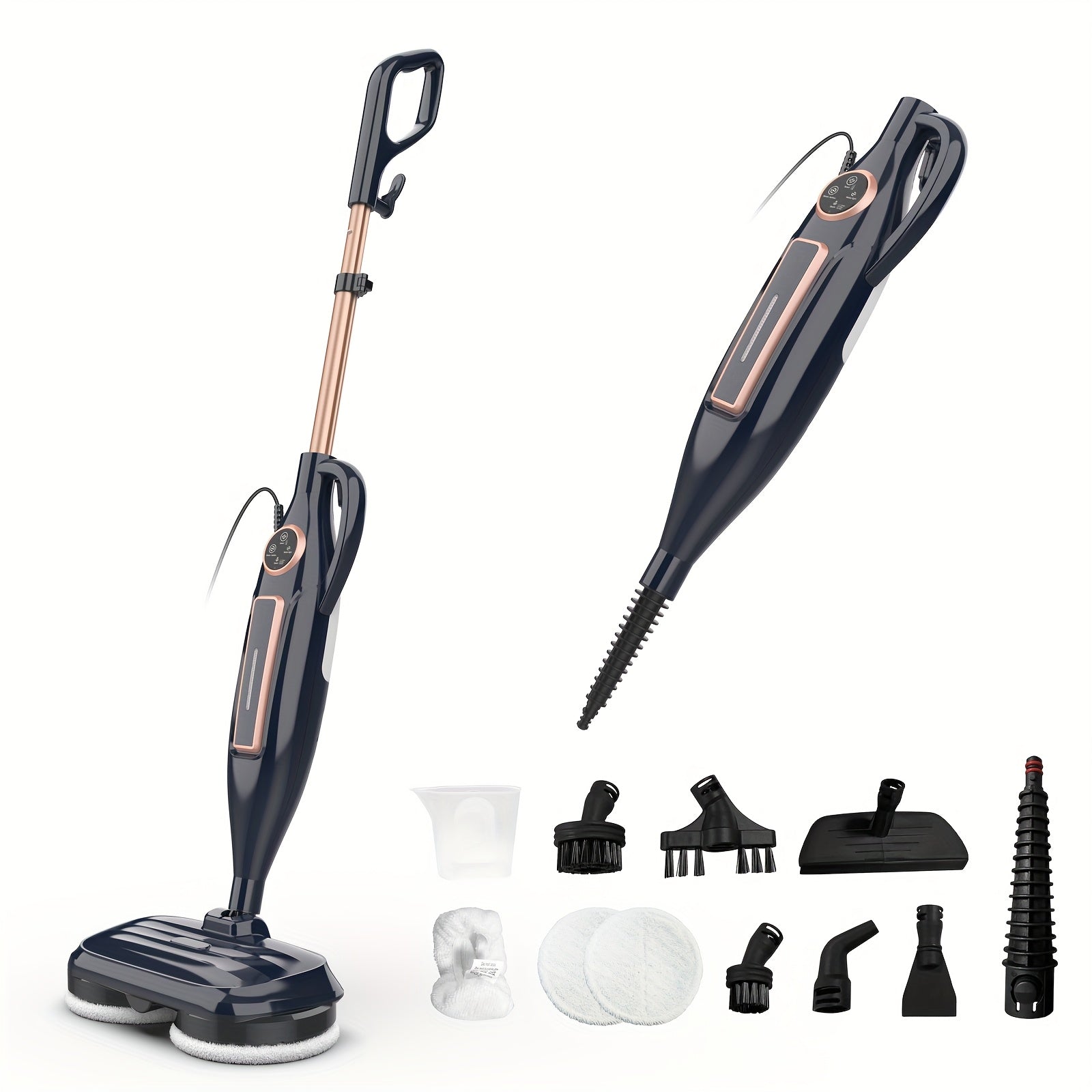 Electric Rotating Scrubber:450RPM Cordless Shower Brush, VM6-Steam Mop, :Scrubbing Steam Mop With Rotating Mop Pads, 10 In 1 Lightweight Spin Mop With Steam Blaster Technology, 1200W Power, 3 Steam Modes For Hard Floor Laminate Marble Floors