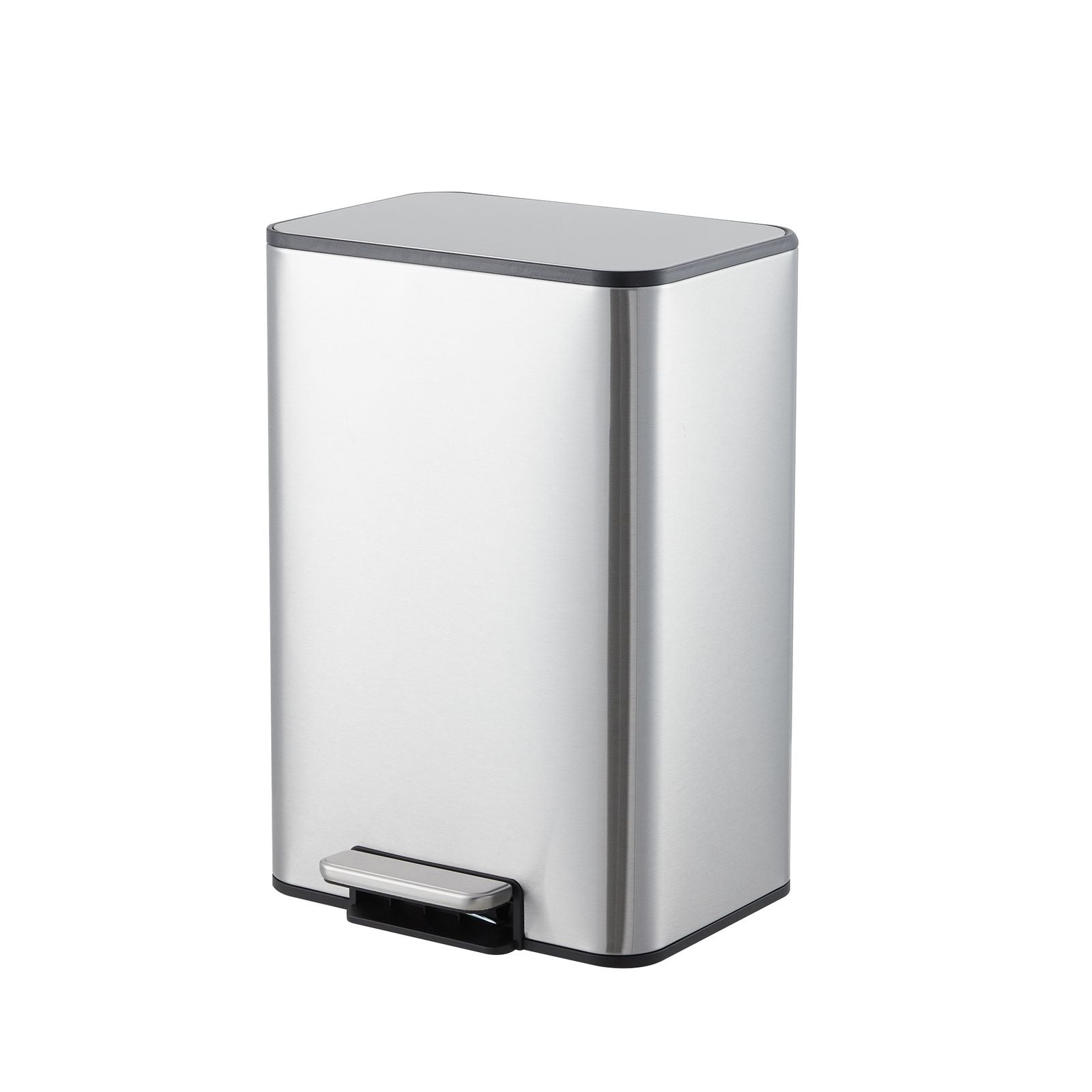 Steel I628 Step Trash Can, Modern Kitchen Waste Bin with Pedal, Odor-Control Household Garbage Can, Touch-Free Design