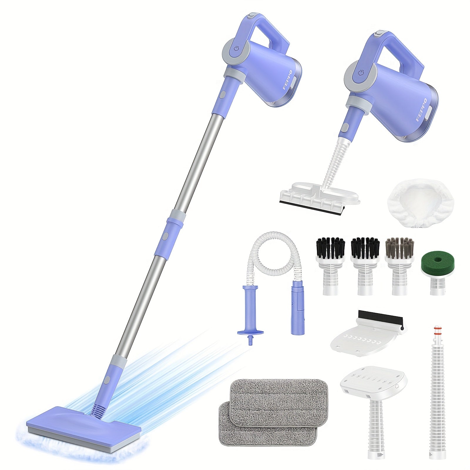 Steam Mop, Steam Cleaner, with Detachable Handheld Carpet Cleanerfor Home And Floor Cleaning, Dampfreiniger, 10-in-1 Multi-purpose Attachments & 2 Pads, Steam Cleaners for Home Use, Powerful Sofa Steamer, Tiles, Grout, Windows, Kitchen, Bath