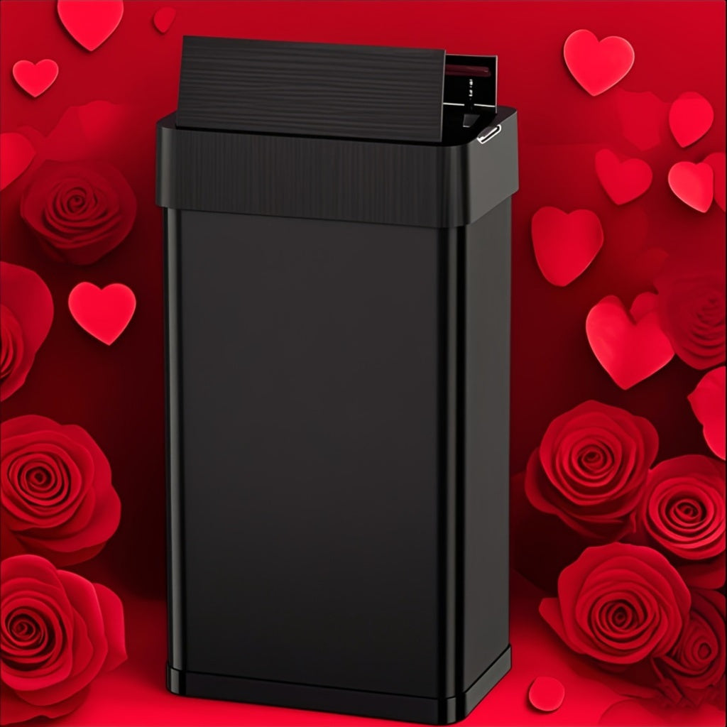 Automatic Trash Can, 16 Gallon Touchless Motion Sensor Trash Can With Double Wing Door, Smart Garbage Can With Soft-Close Lid, Bag Retainer Ring And Display Light, For Kitchen Accessories, Living Room Office ( 60L\u002F16 Gal)