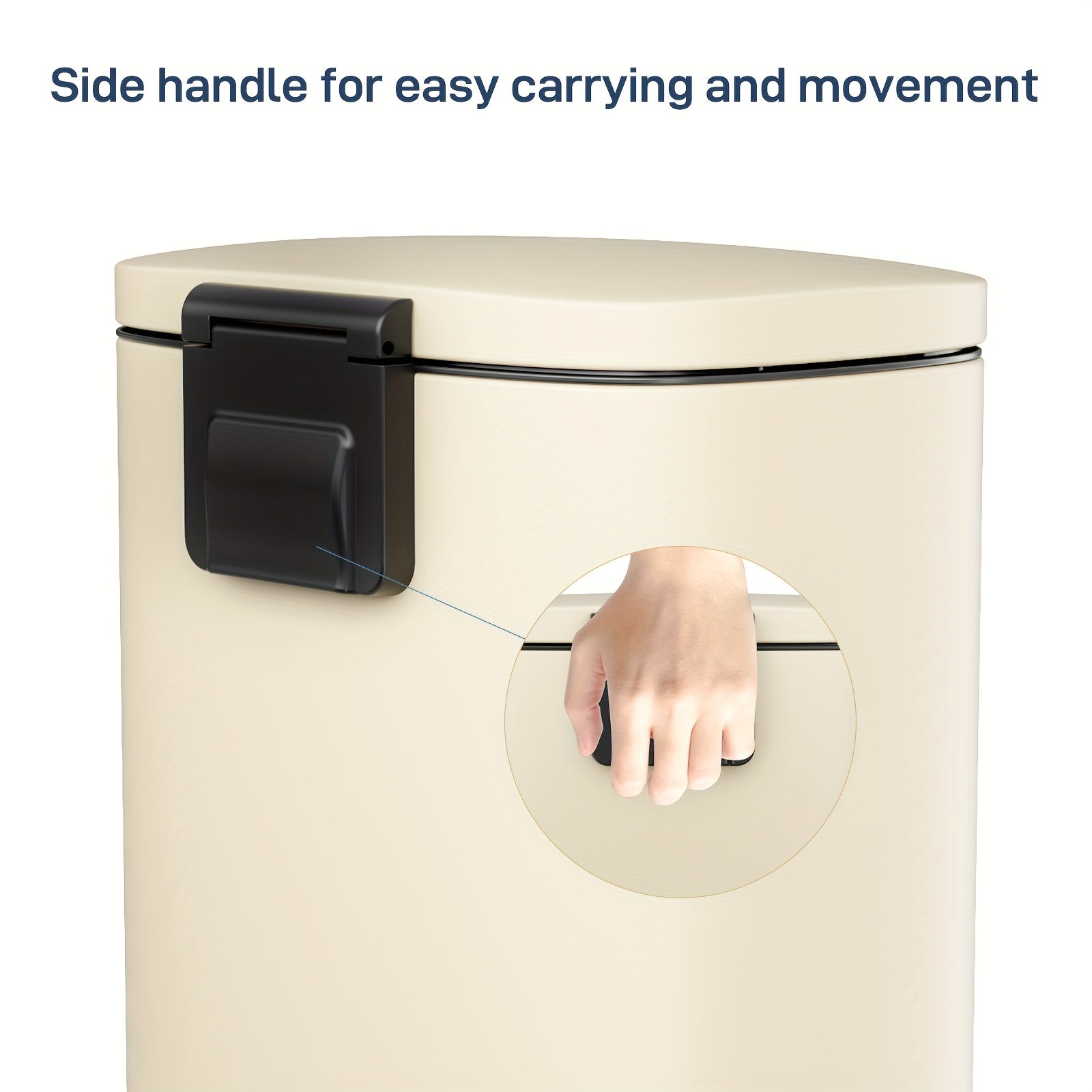 8 Gallon Step Trash Can, Stainless Steel Garbage Bin, Soft-Close Rubbish Bin With Removable Plastic Inner Bucket, Fingerprint-Proof, Lid Dustbin, Suit For Kitchen Home (30L)